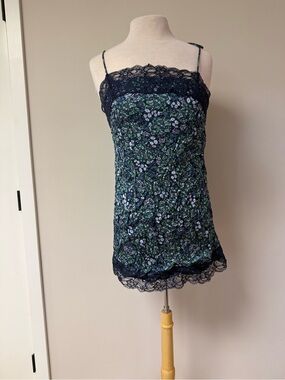 aerie Navy Floral Nightgown